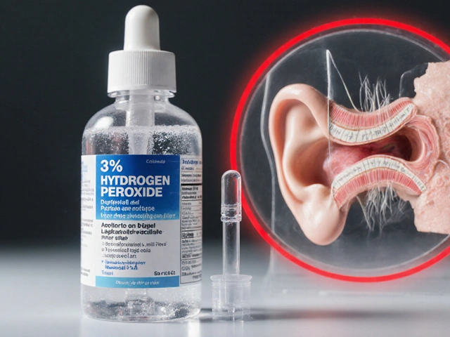 Vypláchnutí ucha peroxidem vodíku - krok za krokem