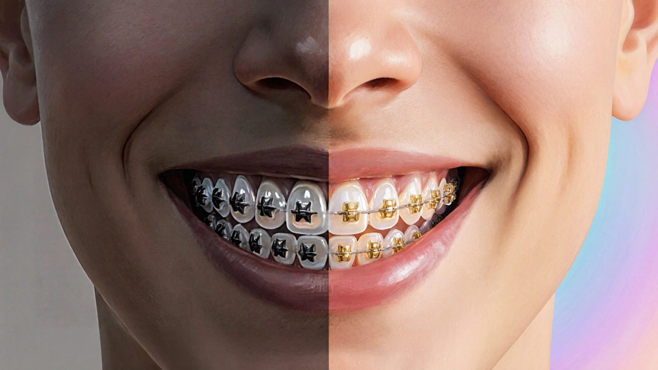 Převrat v úsměvu: kovové rovnátka vs. průhledné rovnátka.