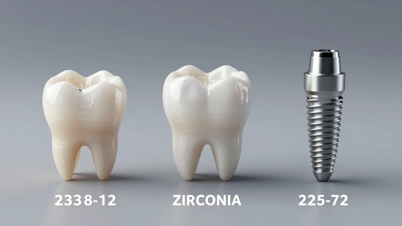 Tři možnosti opravy zlomeného předního zubu: kompozit, korunka a implantát.
