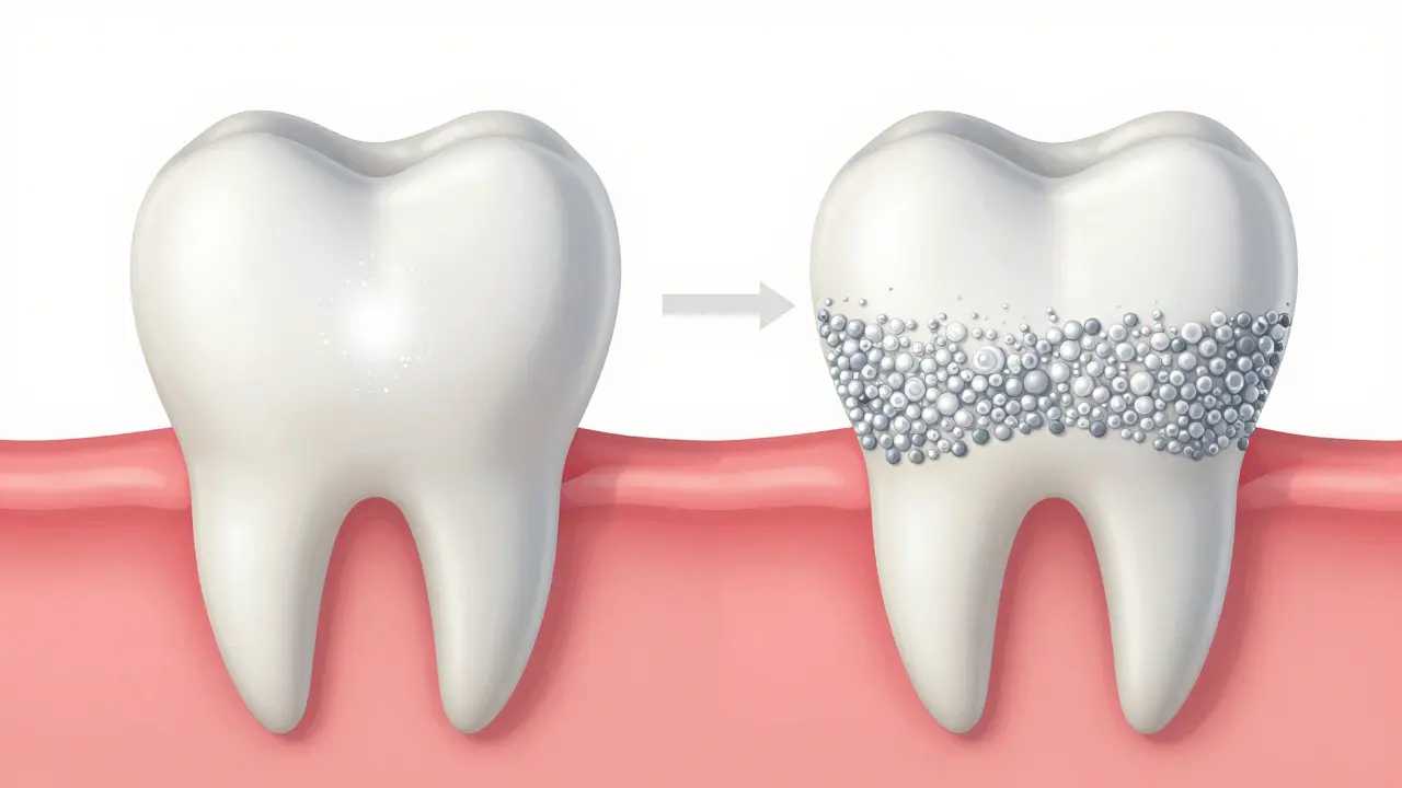 Rekonstrukce sklovitě pomocí fluoridu a minerálů