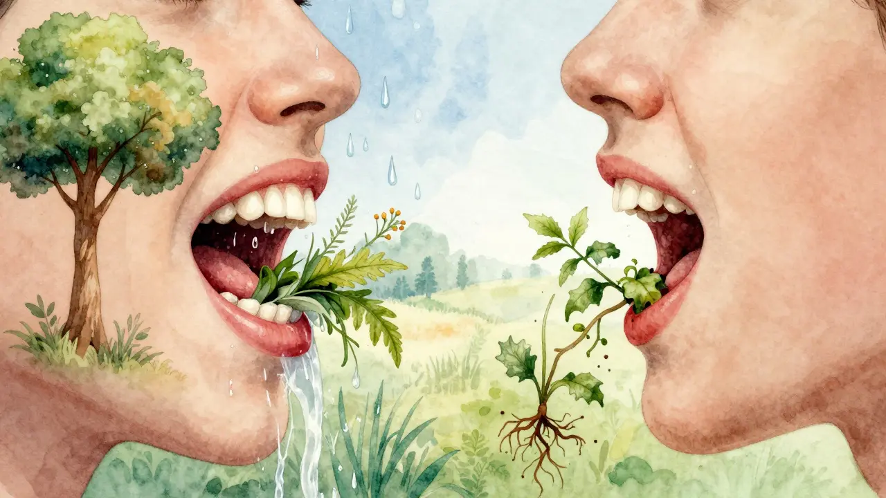 Ústní dutina jako zahrada: sliny jako déšť, který čistí zbytky jídla z plochy zubů.