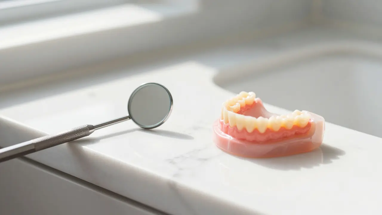 Jak správně používat dentální zrcátko pro kontrolu zubních protéz