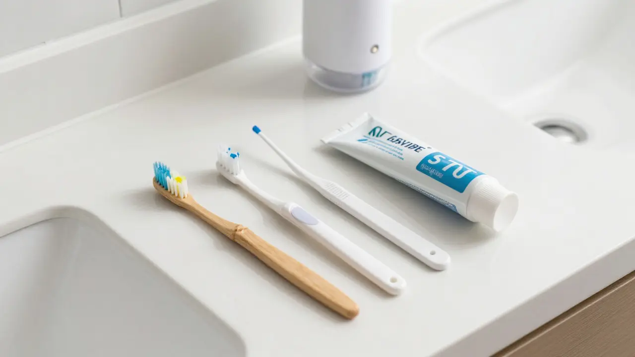 Příslušenství pro ústní hygienu včetně mezeraových kartáčků