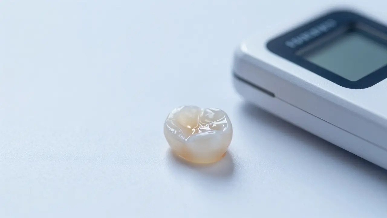 Tenká porcelánová fazeta vedle digitálního skeneru