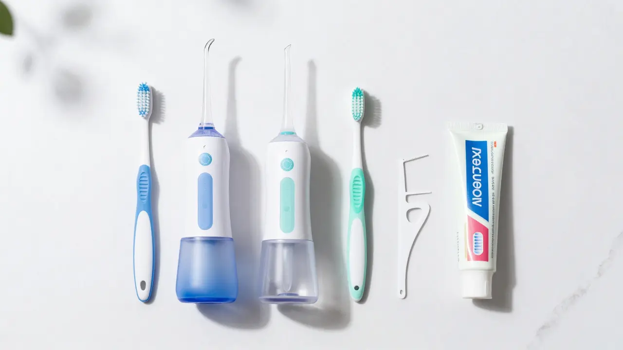 Hygienické pomůcky pro čištění zubů s rovnátky