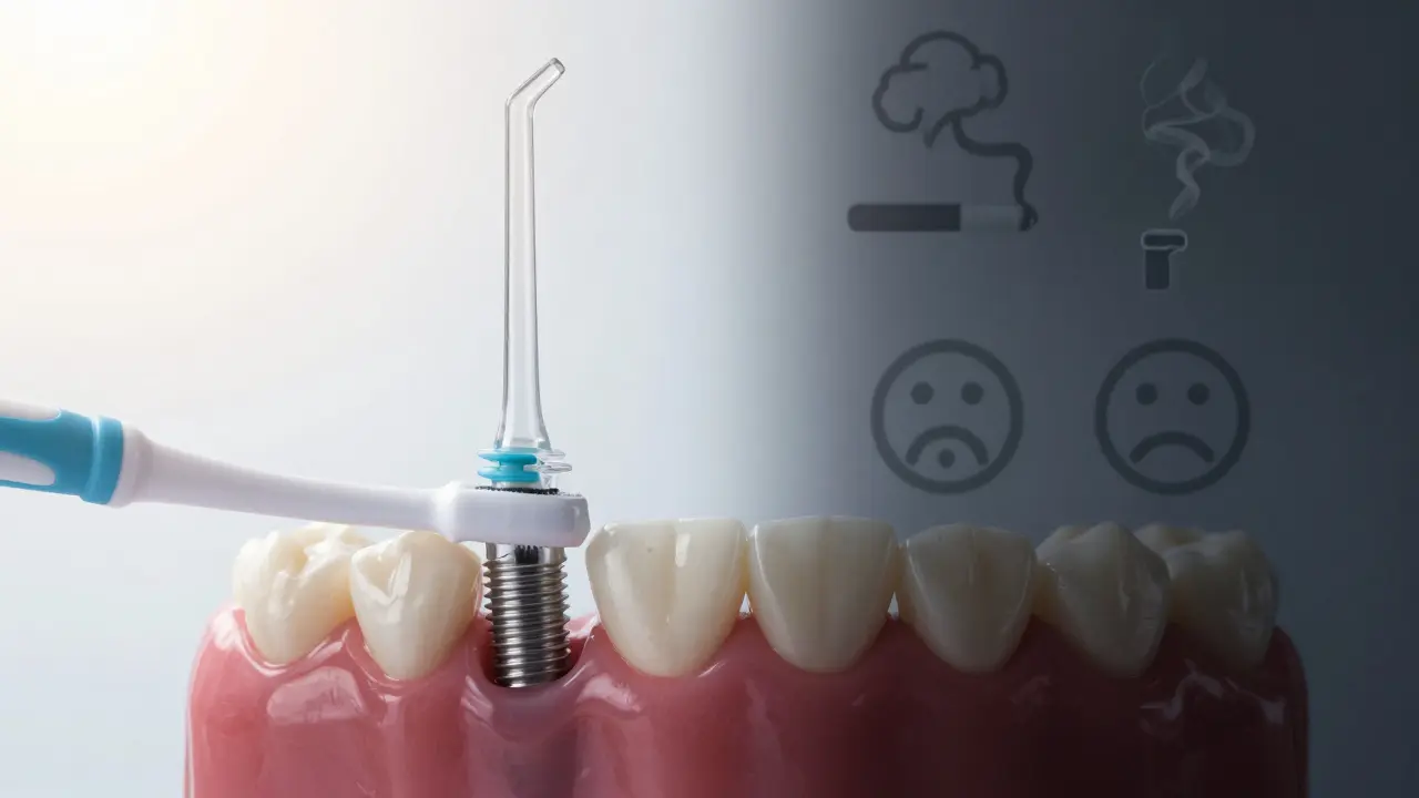 Porovnání péče o implantát a rizikových faktorů